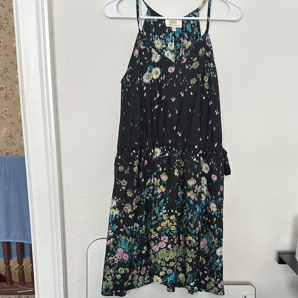 COLLECTIVE CONCEPTS Floral Black Sundress - Medium
